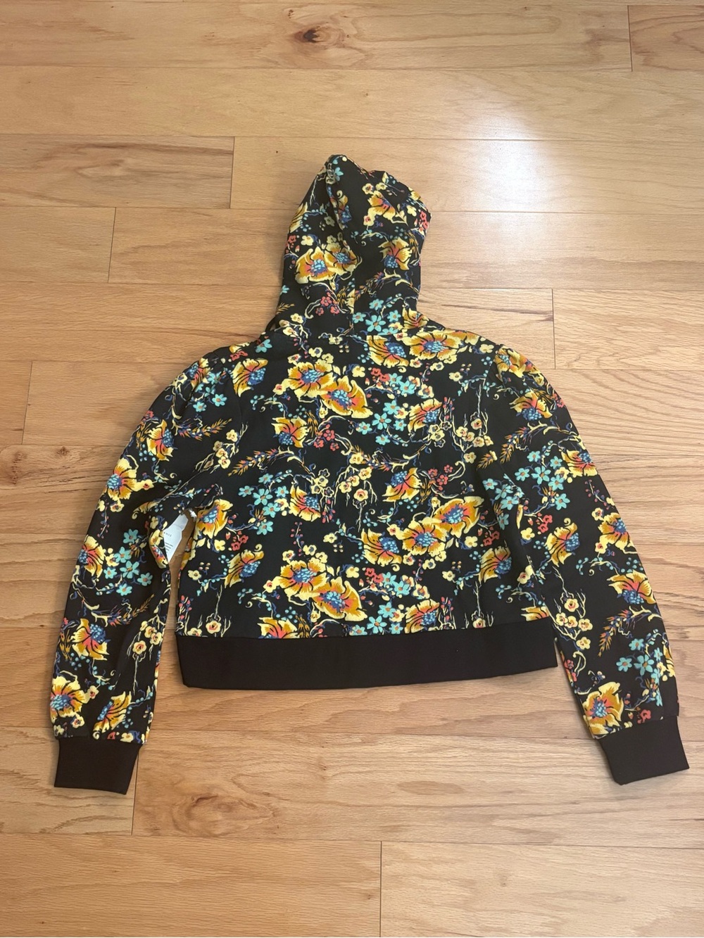 Obey Floral Hoodie XS NWT | Organic Cotton | Cropped Streetwear Sweatshirt - Picture 7 of 7